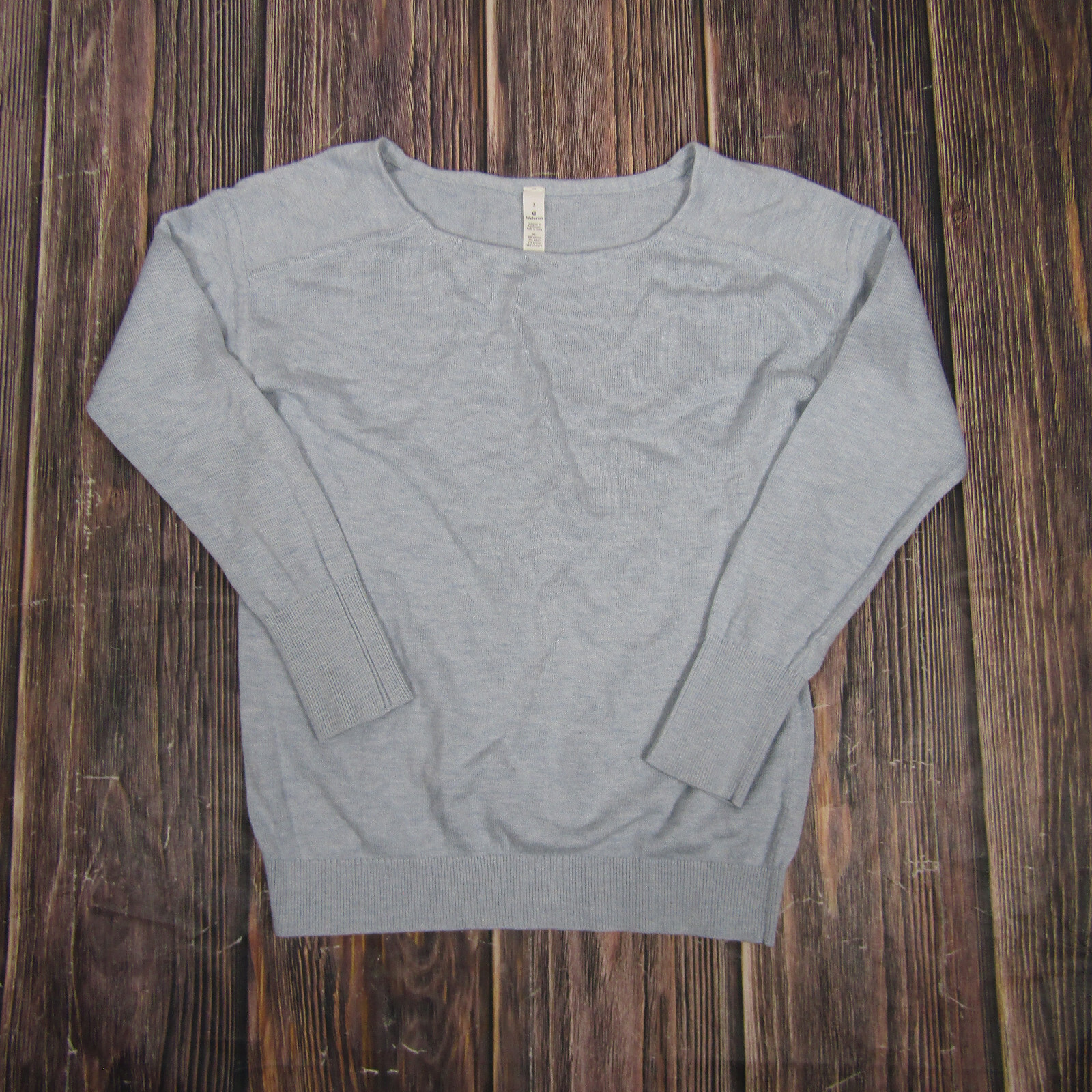 Lululemon Scoop Neck Sweatshirt Womens 2 Blue Cashmere Blend Athletic Active