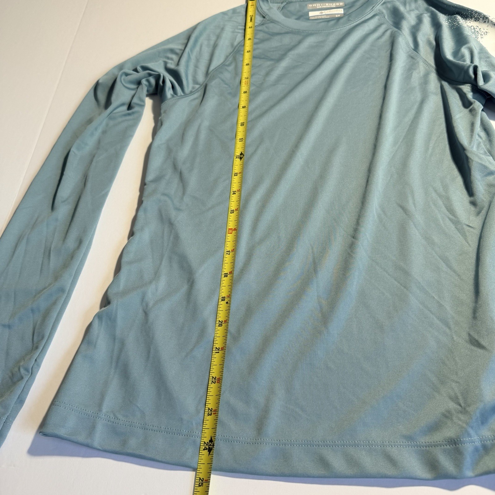 Columbia PFG Omni-Shade Sun Protection Blue Long Sleeve Fishing Shirt Women’s S