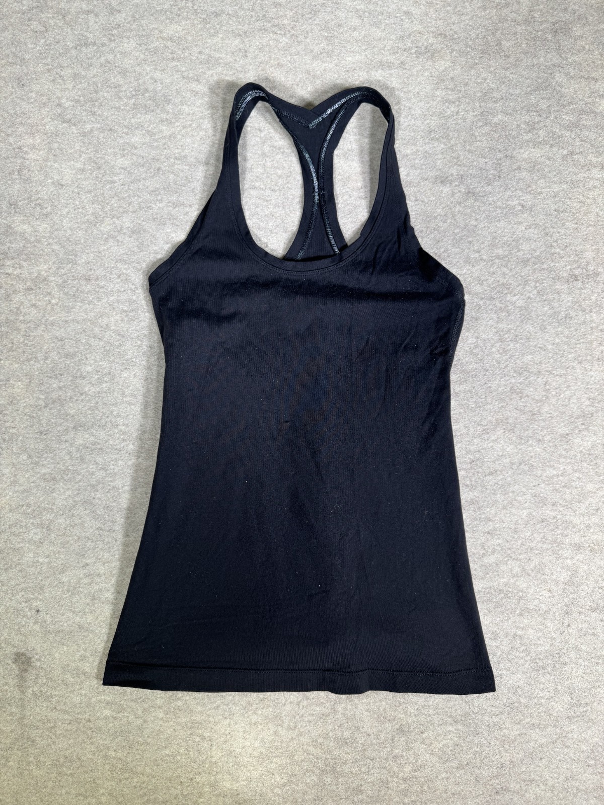 Lululemon Ebb to Street Tank Top Women Black Stretch Ribbed Sleeveless Racerback