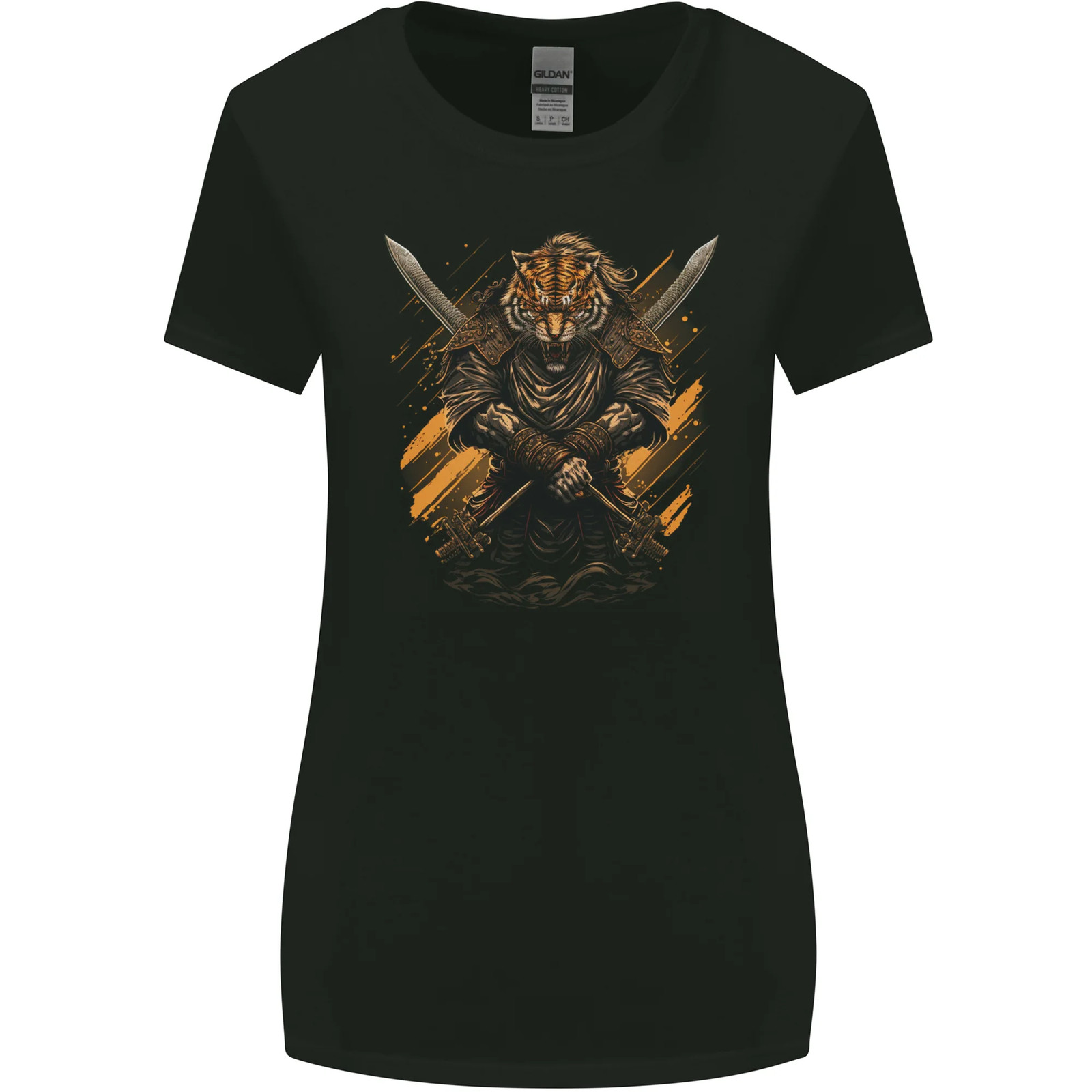 Tiger Warrior Fantasy MMA Martial Arts Womens Wider Cut T-Shirt