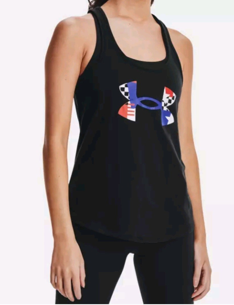 Under Armour Women’s UA Freedom Tank. Black/Royal Size L Sealed