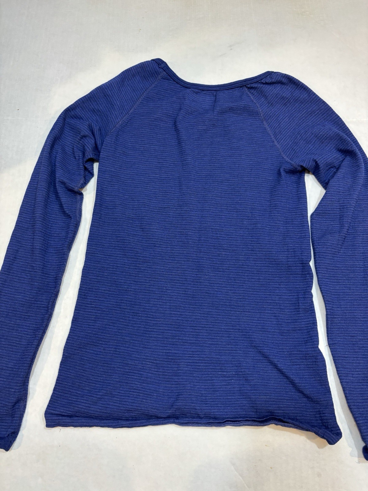 Athleta Wool Blend Stretch Long Sleeve Women’s Top Size Small Striped Blue *read