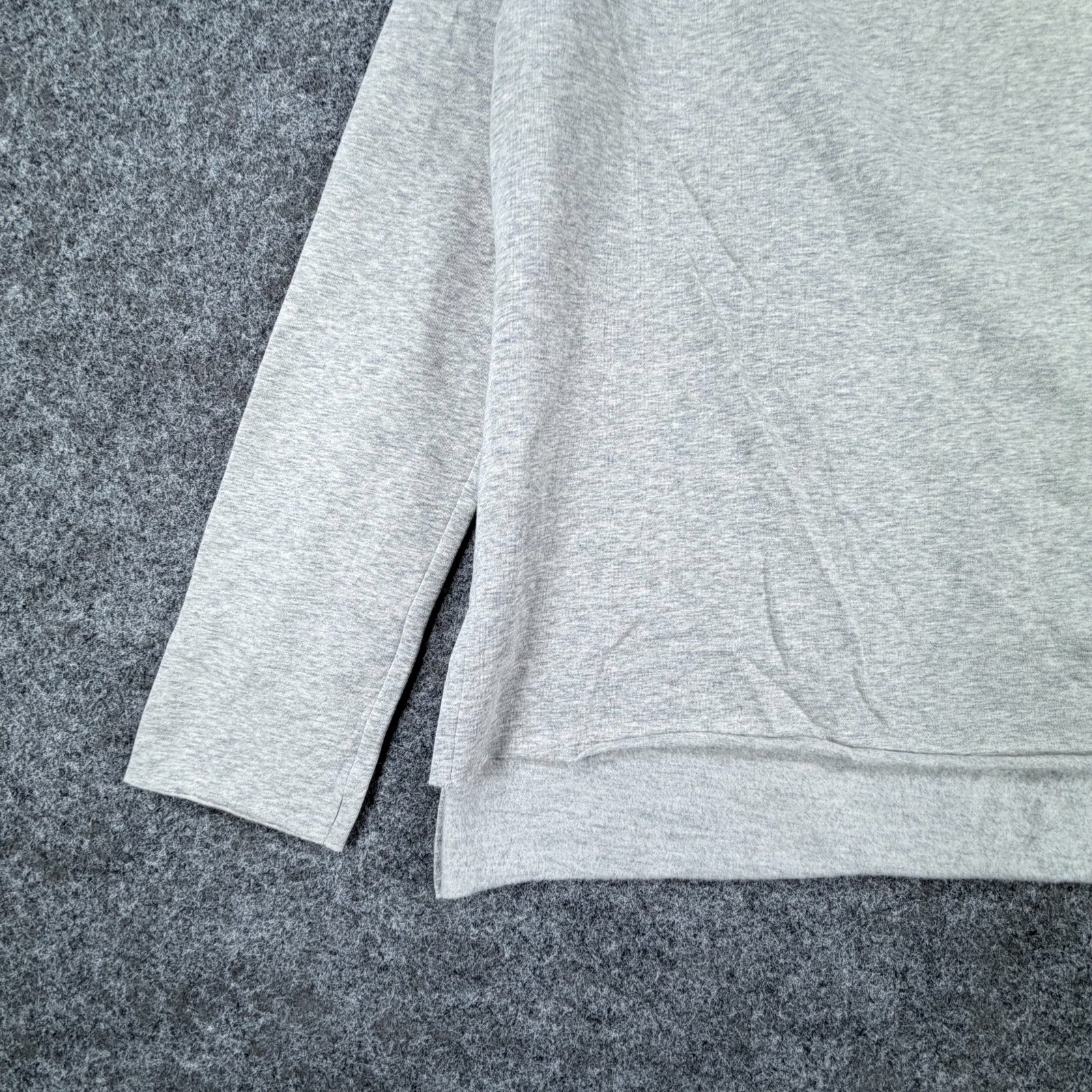 NWT Nike Yoga Fleece Pullover Training Top Womens XS Gray Core Brushed Cowl Neck