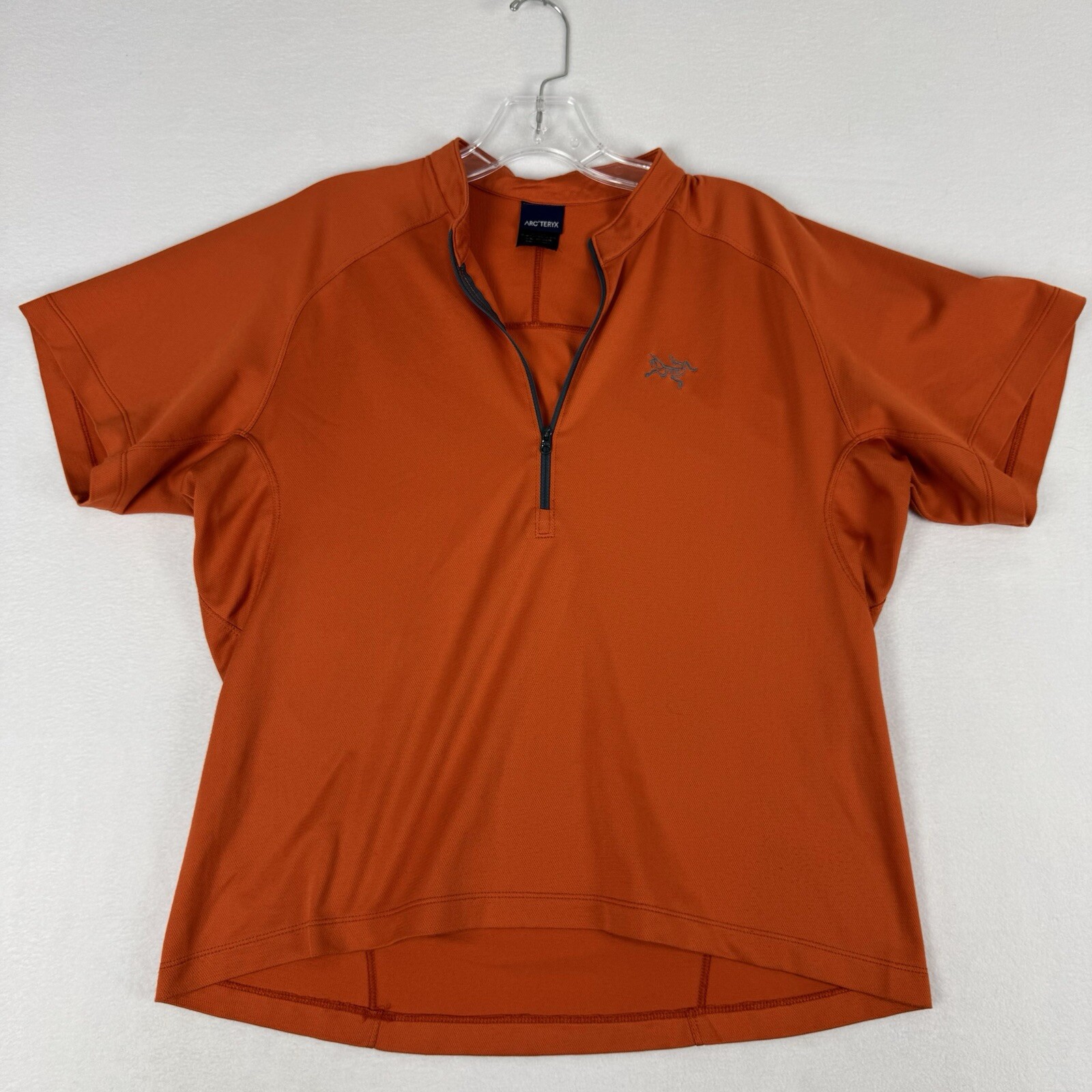 Arc’teryx 1/2 Zip Pullover Womens Large Orange Lightweight Hiking VTG Outdoors