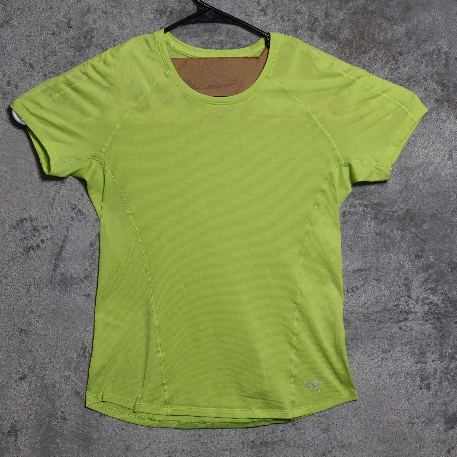 Arcteryx Shirt Womens XS Green Neon Tolu Top SS Short Sleeve Athletic Outdoor