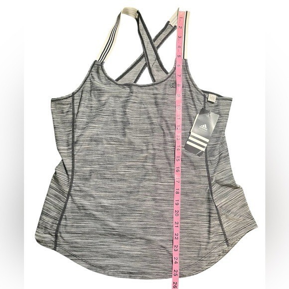 Adidas gray performance climalite x-back training Tank Top size Medium NWT