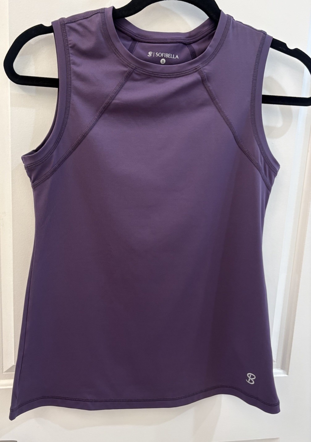 Sofibella Sleeveless Plum Tank Top Tennis/ Pickleball Shirt Small EUC