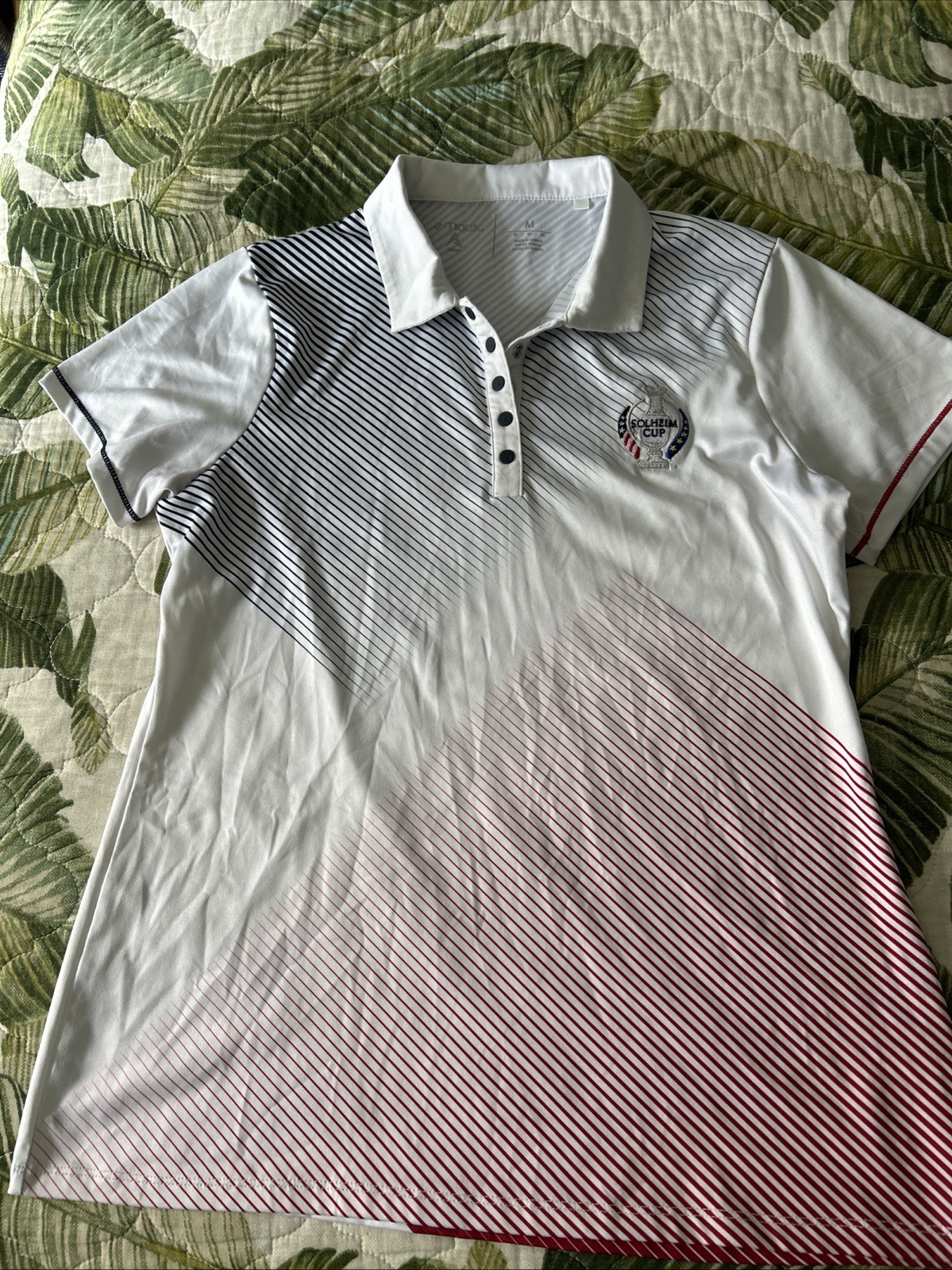 WOMENS Antigua Solheim Cup PULLOVER SHIRT GOLF Short Sleeve ￼