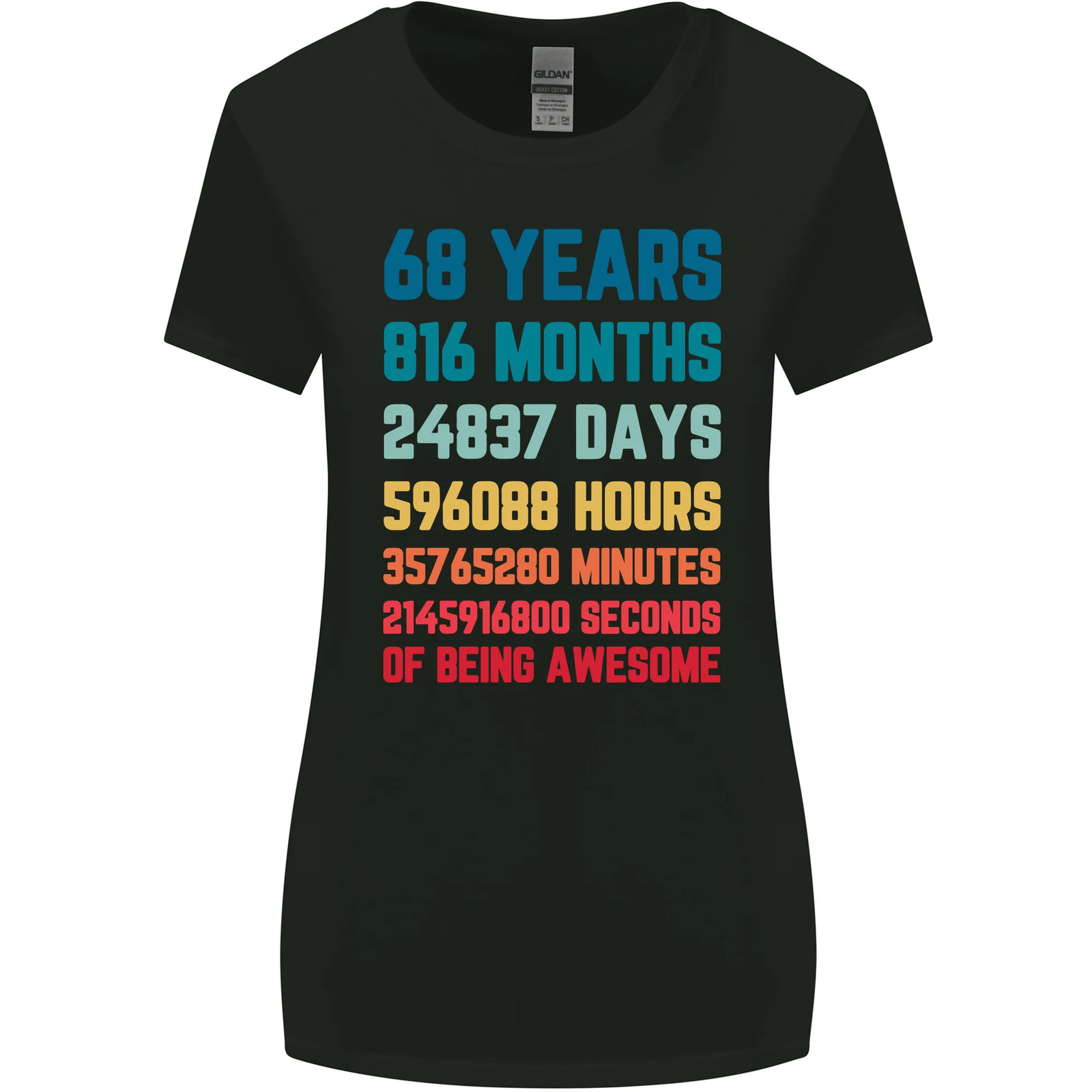 68th Birthday 68 Year Old Womens Wider Cut T-Shirt