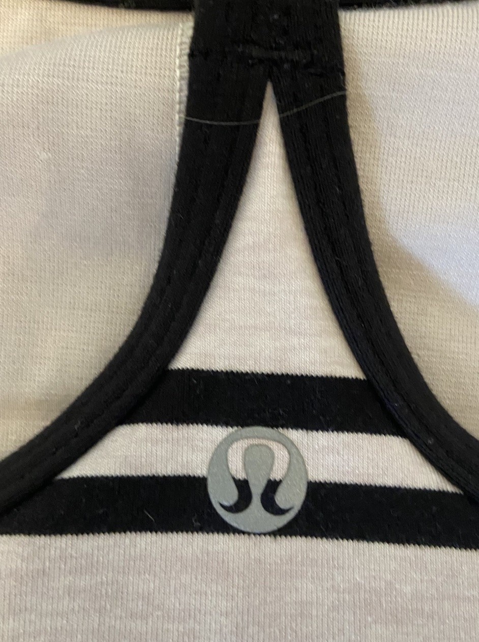 Lululemon Striped Spaghetti Strap Y-back Tank Top Built In Shelf Bra